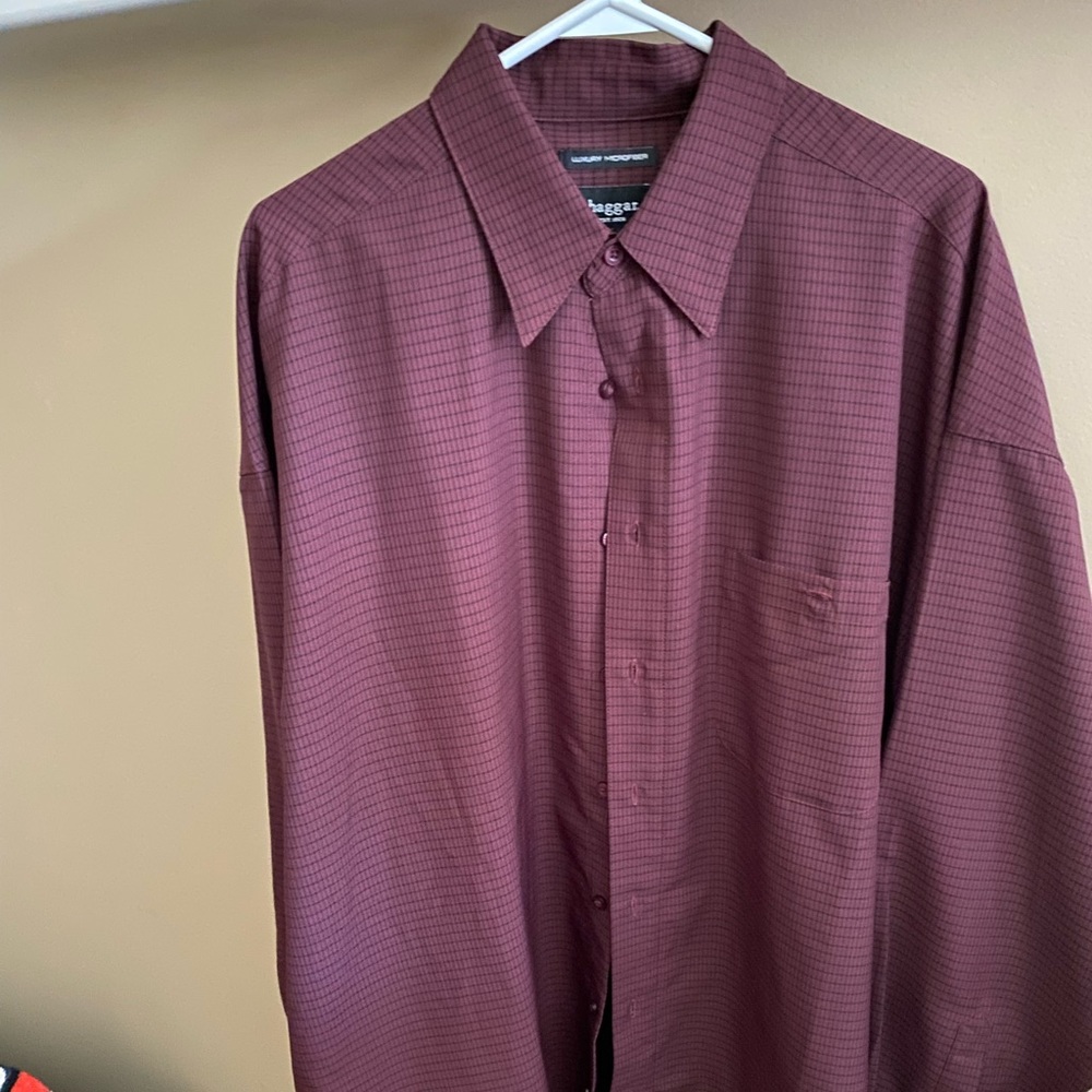 Burgundy Dress/Casual shirt